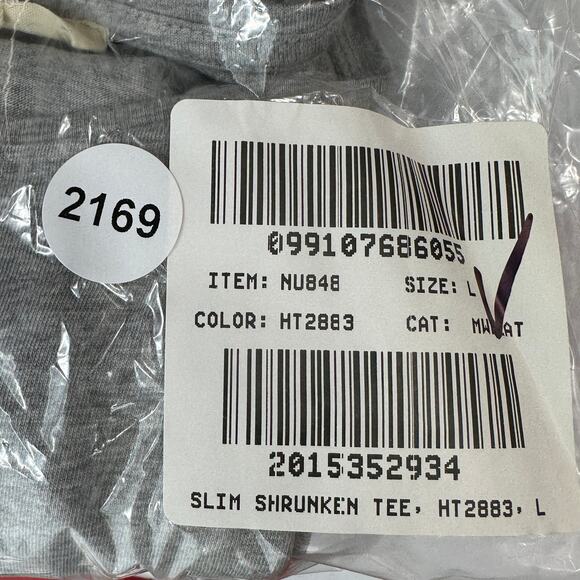 Madewell Essential Slim Tee WMNS L Heather Gray Lightweight Cotton Short Sleeve - Picture 9 of 9